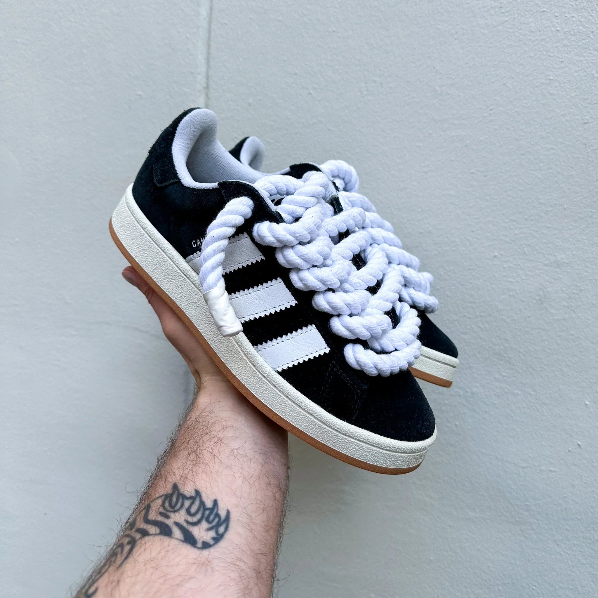 Adidas Campus 00s Black "Rope Laces" White