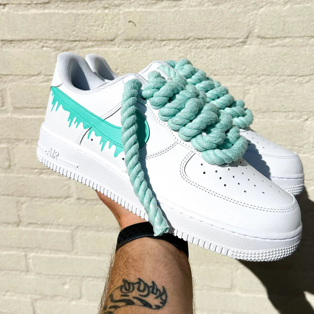 Nike Air Force 1 “Drippy Rope Laces" Turquoise
