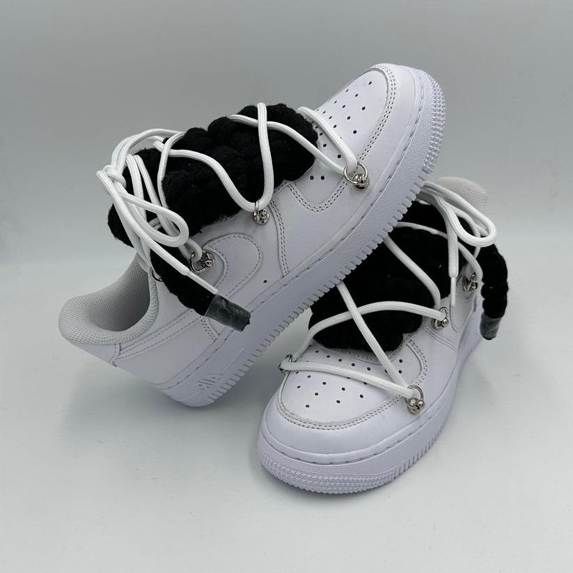 Nike Air Force 1 “Rope Laces Black” Triple White