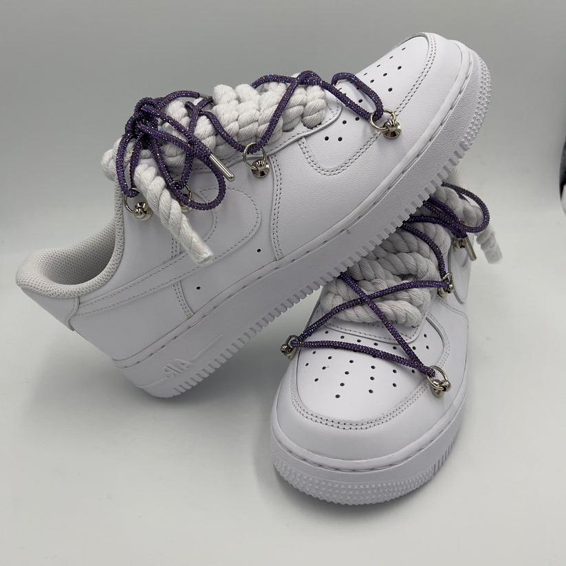 Nike Air Force 1 “Rope Laces White” Triple Crystal Purple
