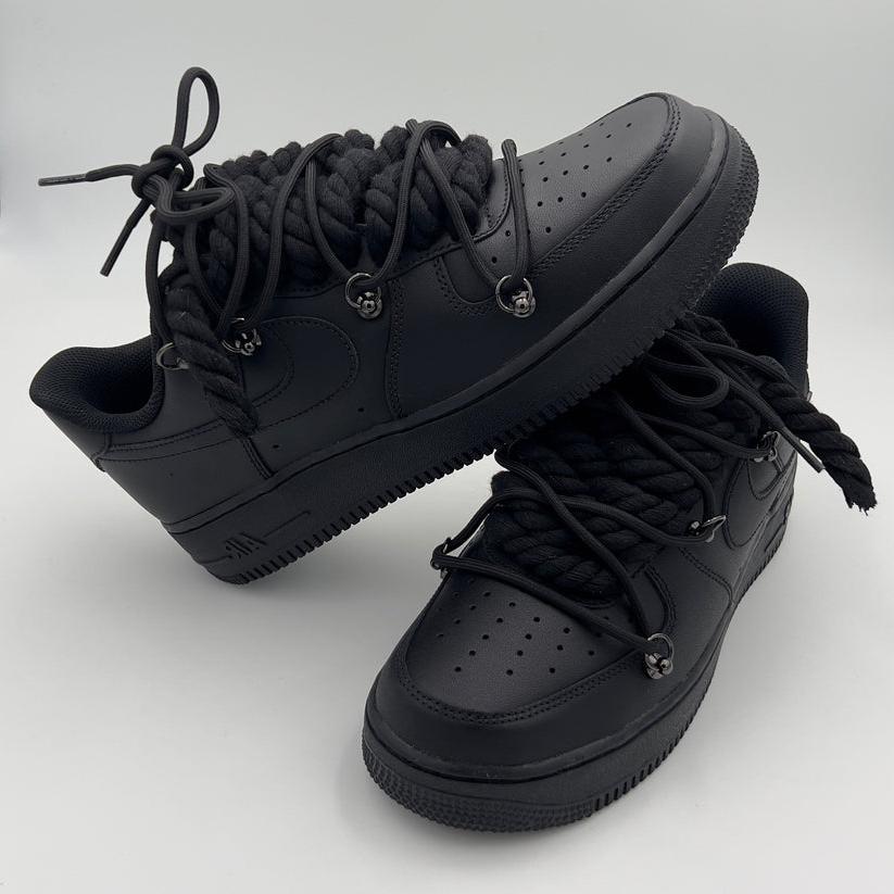 Nike Air Force 1 “Rope Laces Black” Triple Black