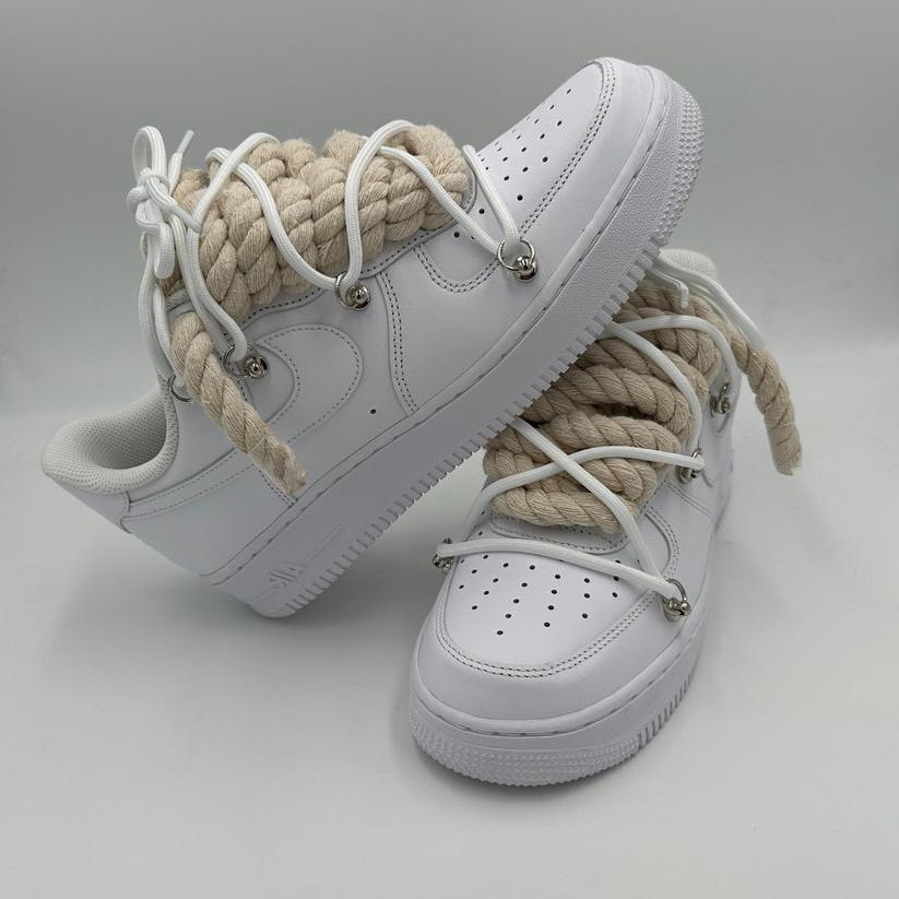 Nike Air Force 1 “Rope Laces Cream" Triple White